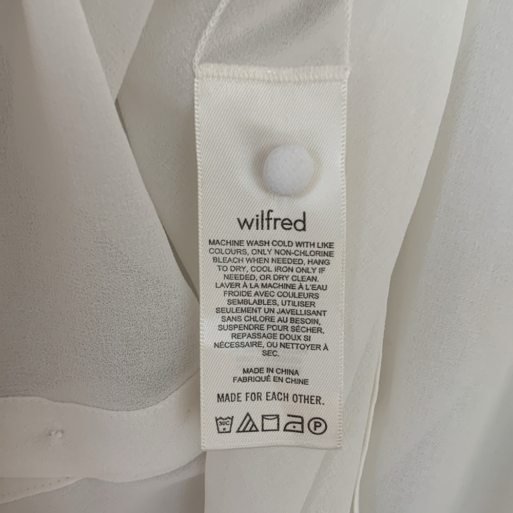 Wilfred Elegant White Ruffled Blouse size S - Picture 9 of 12